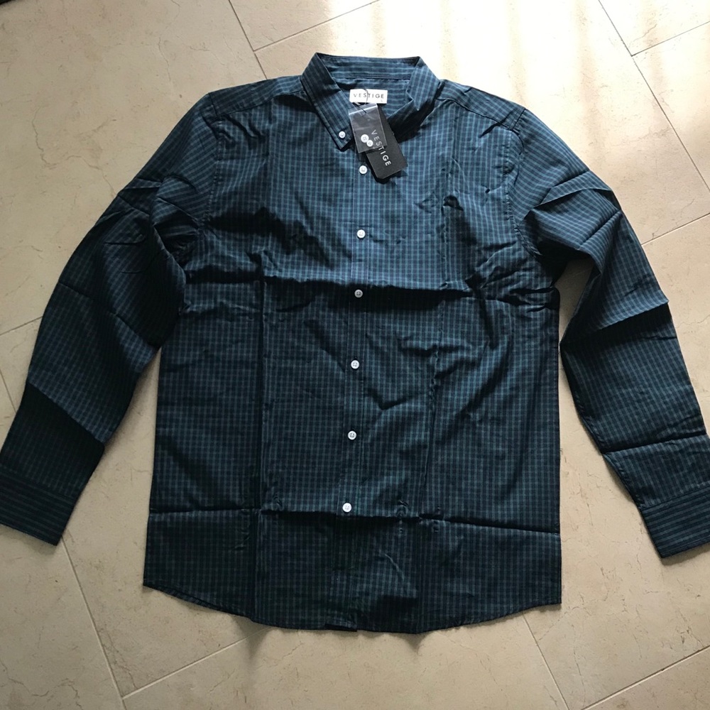 VESTIGE Men's plaid long sleeve shirts